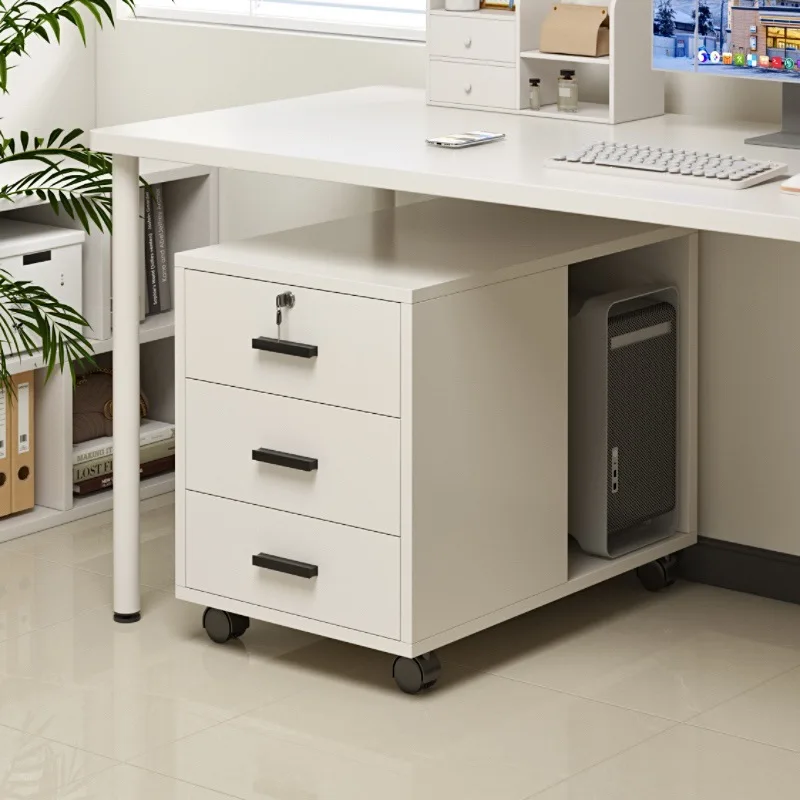 File cabinet, main cabinet, drawer type, removable under the office table, locked household storage cabinet, data storage
