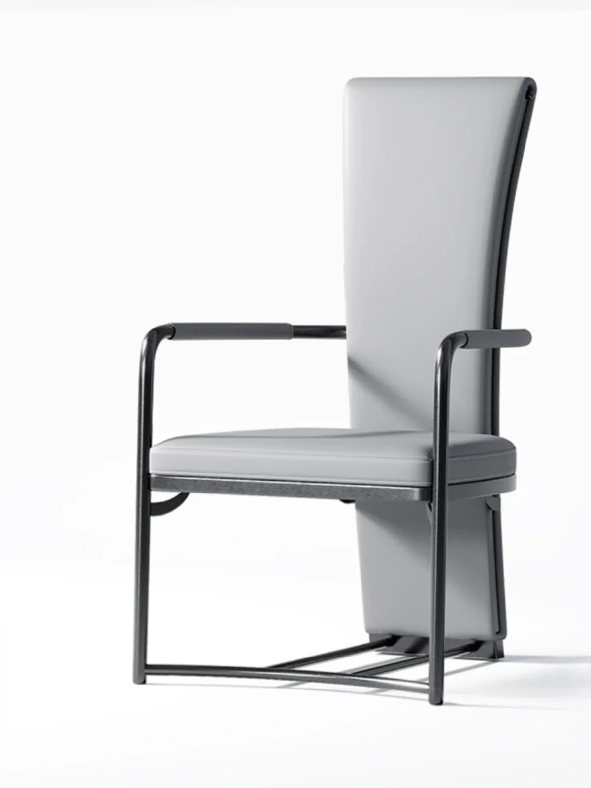 Light luxury master seat tea chair official hat chair designer chair household leather modern stainless steel reception