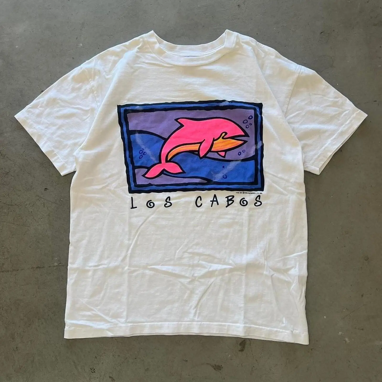 

Vintage 90s Los Cabo’s Killer Whale Nature Animal Art Style T-Shirt