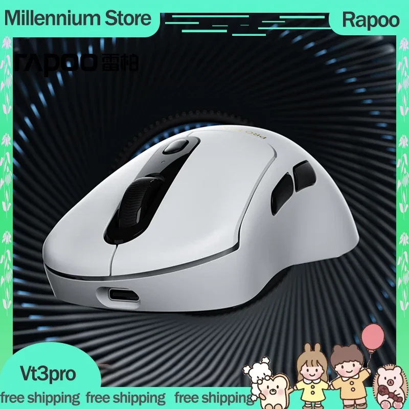 

Rapoo Vt3pro Gaming Mouse Vt3pro Max Wireless Mouse Paw3950 8000hz 8k 59g Lightweight Fps Game Mouse For Computer Accessory