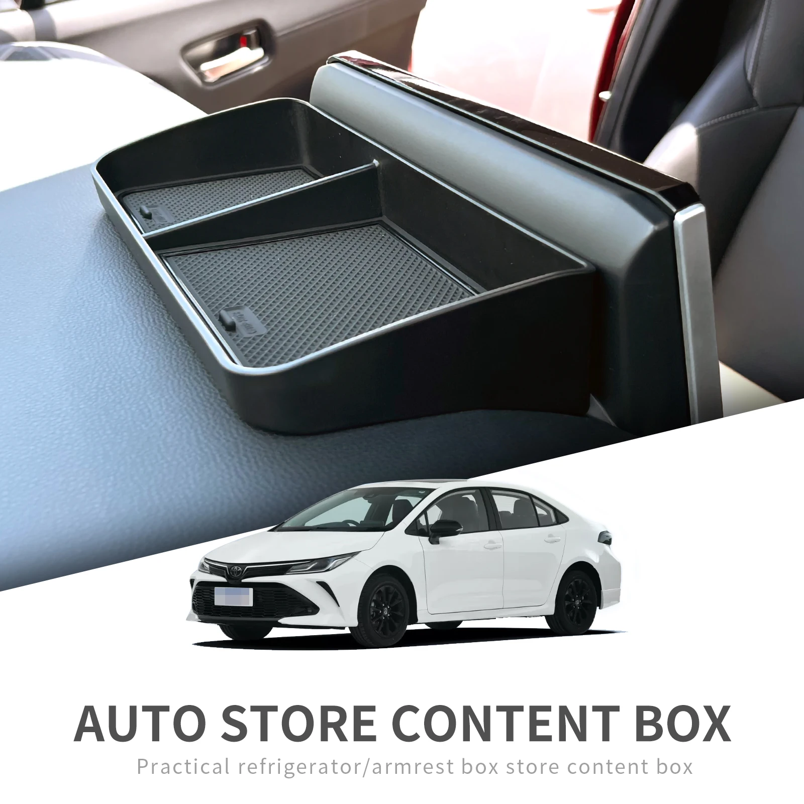 Smabee Dashboard Storage Box for Toyota Corolla 2019 - 2022 Center Console Hidden Tray Behind Screen Car Accessories Tidying