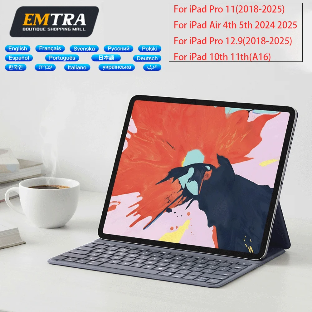 

Magic Keyboard for IPad 11th 2025 Air 13 12.9 10.9 11in Wireless Bluetooth Keyboard for IPad Air4 5 6 Pro 11 Magnetic Case Stand