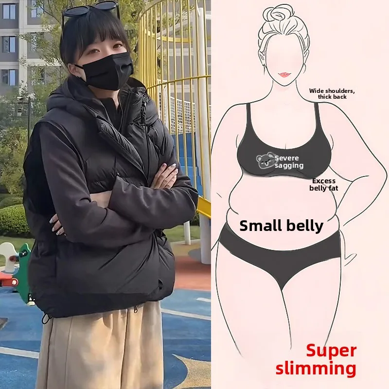 

Осенне-зимняя хлопковая куртка-жилет женская, укороченная, с капюшоном, свободного кроя, больших размеров, универсальная, в корейском стиле, для повседневной носки, с карманами