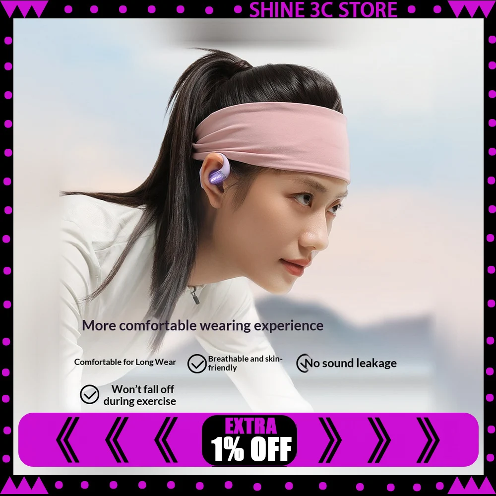 ACEFAST FA001 Open Ear Wireless Bluetooth Earbuds Ear Hook Headphones for Running Sports Daily Use