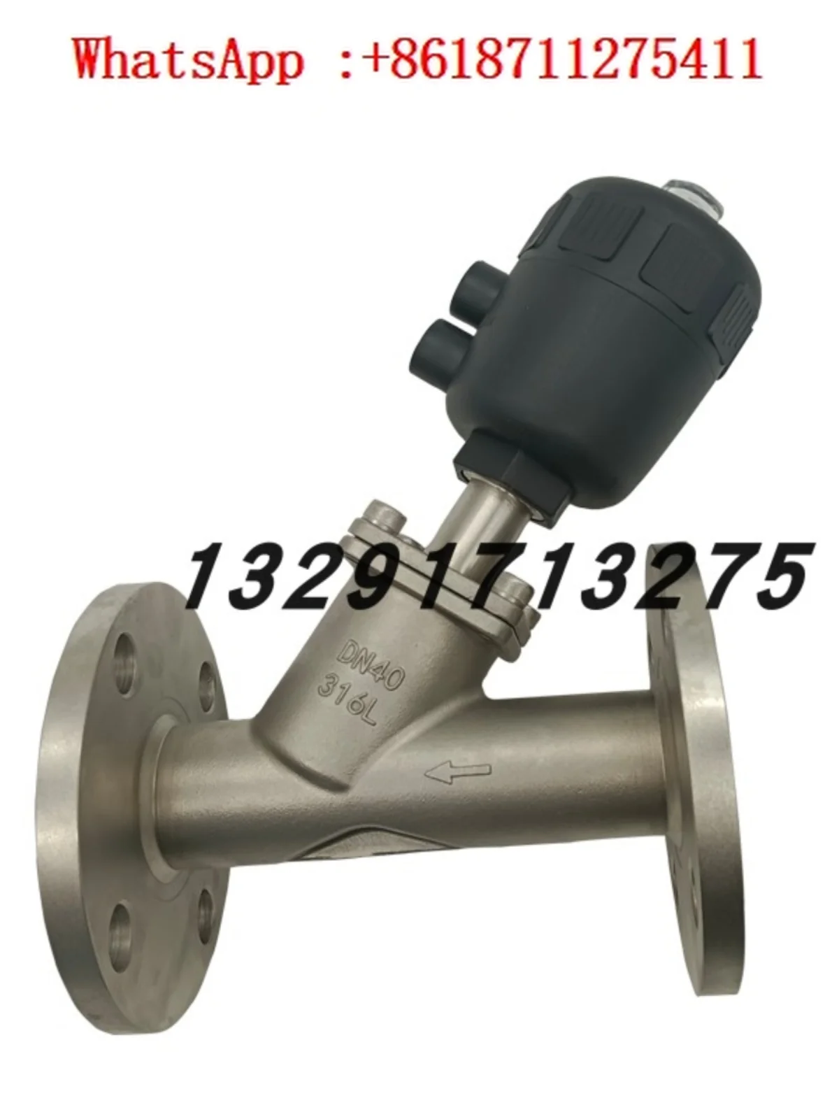 

304 pneumatic flange angle seat, Y-type steam cut-off, high temperature angle, normally closed large head solenoid valve