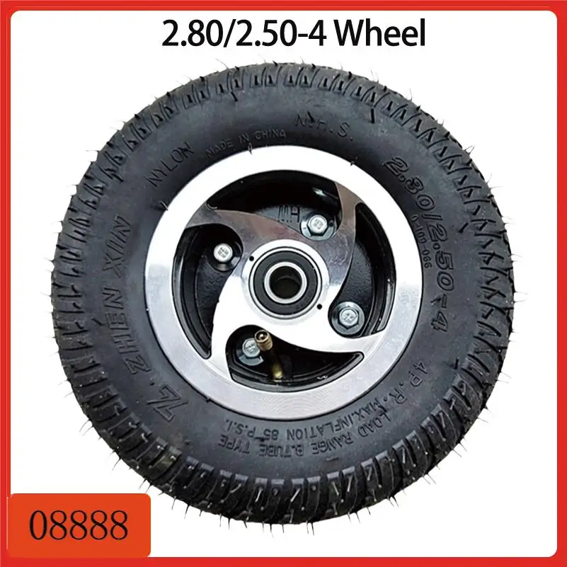 

High-Performance 2.80/2.50-4 Tires with Wheels Set for 9-Inch Electric Skateboard Carts