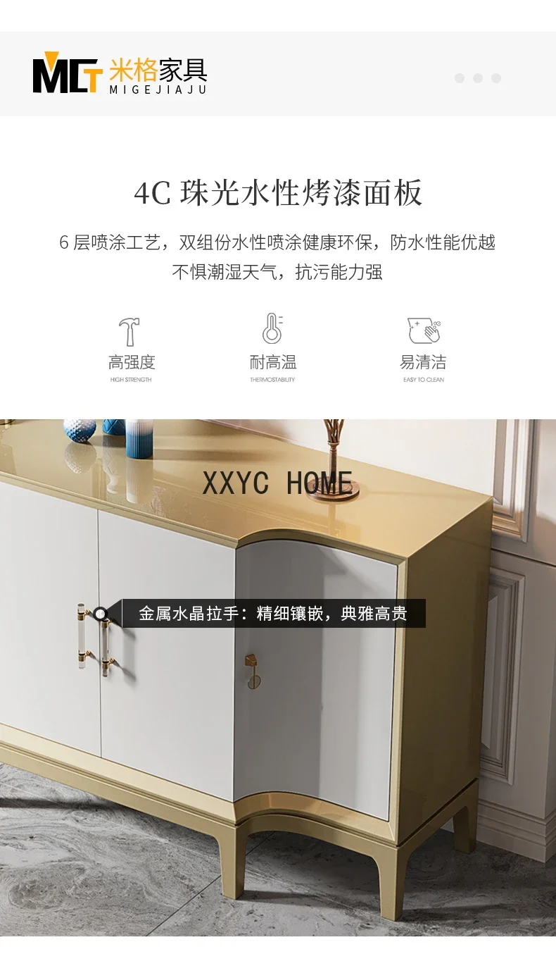 خزانة جانبية ذات طراز أمريكي فاخر وخزانة مدخل المنزل وخزانة حائط لغرفة المعيشة وغرفة الطعام