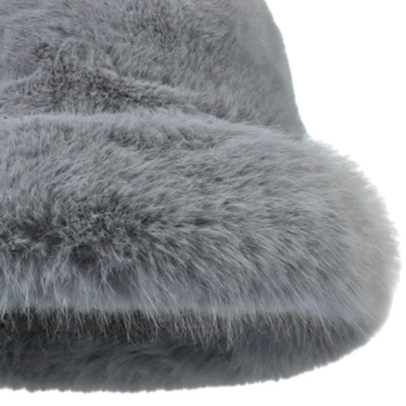 قبعة دلو شتوية من الفرو الصناعي ناعمة للنساء والسيدات، قبعة روسية سميكة من القوزاق، قبعة صياد فروي، قبعة ثلج للرحلة