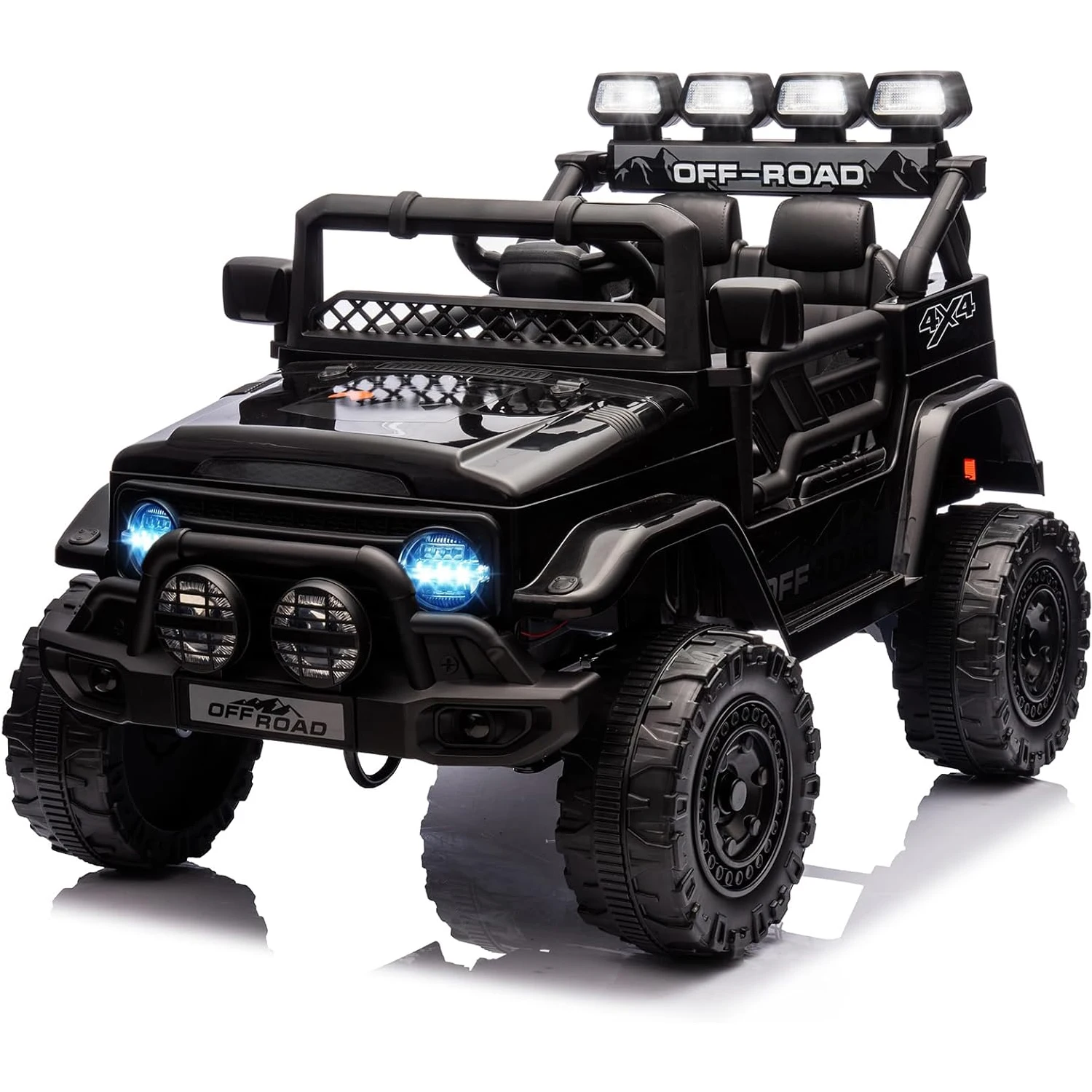 

12V Kids Electric Ride On Truck Car with Remote Control, Spring Suspension, Led Lights, Bluetooth, Music & Horn, 3 Speeds