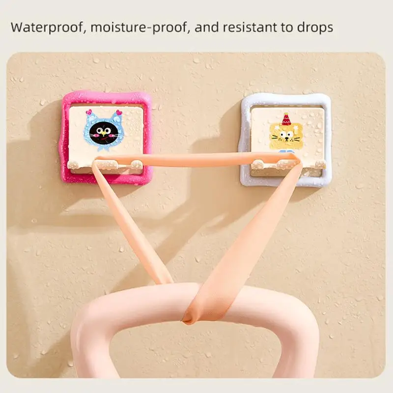 حامل فرشاة الأسنان المثبت على الحائط لا حاجة لكمة على طراز الدوبامين منظم الحمام كوب شفط كهربائي رف فرشاة الأسنان #3