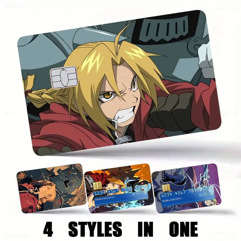 Anime Fullmetal-l Alchemist_ Brotherhood Credit Card HD Stickers Easy to replace