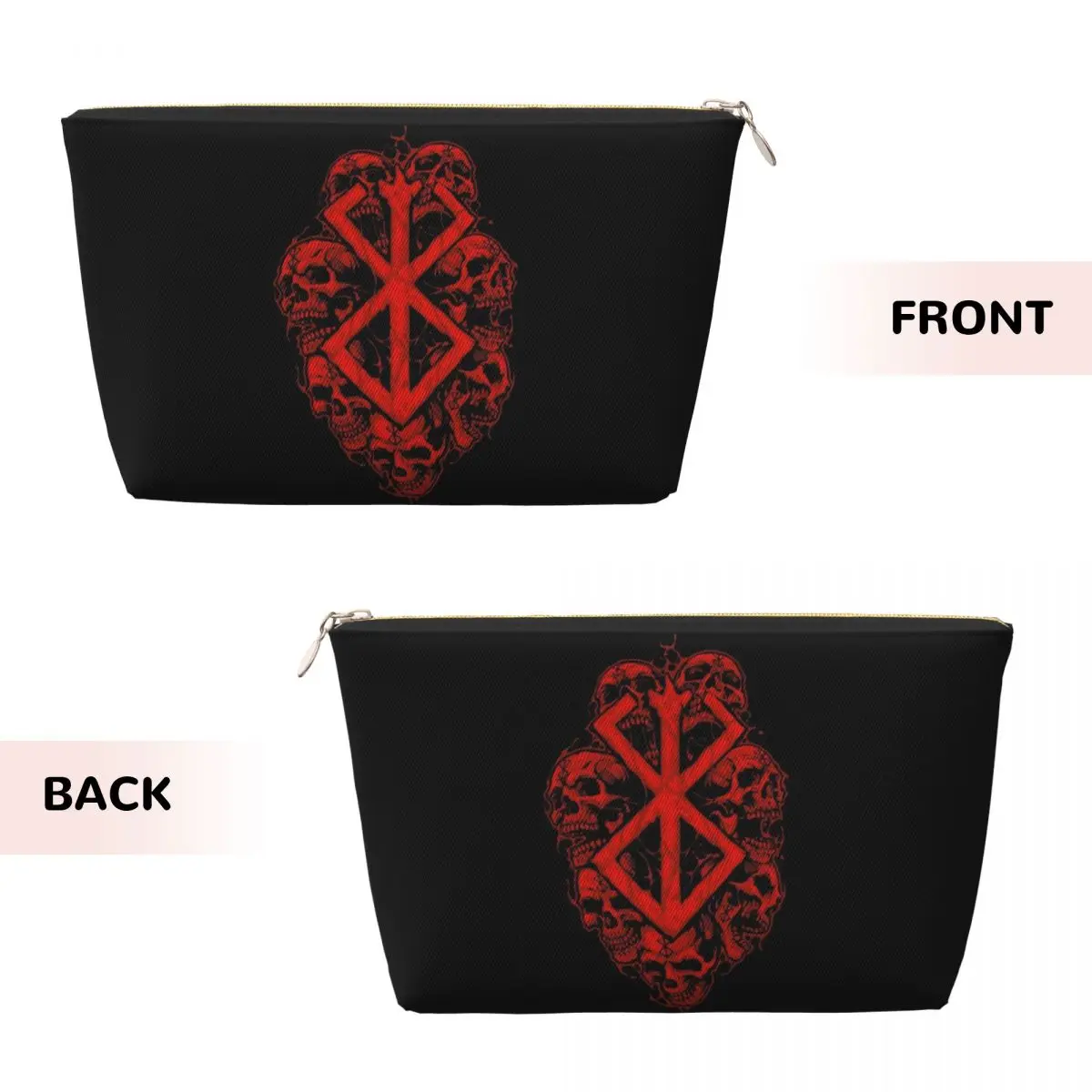 أنيمي Berserks 14 حقيبة مستحضرات التجميل النسائية السفر ماكياج المنظم الحقيبة أدوات الزينة تخزين Dopp عدة