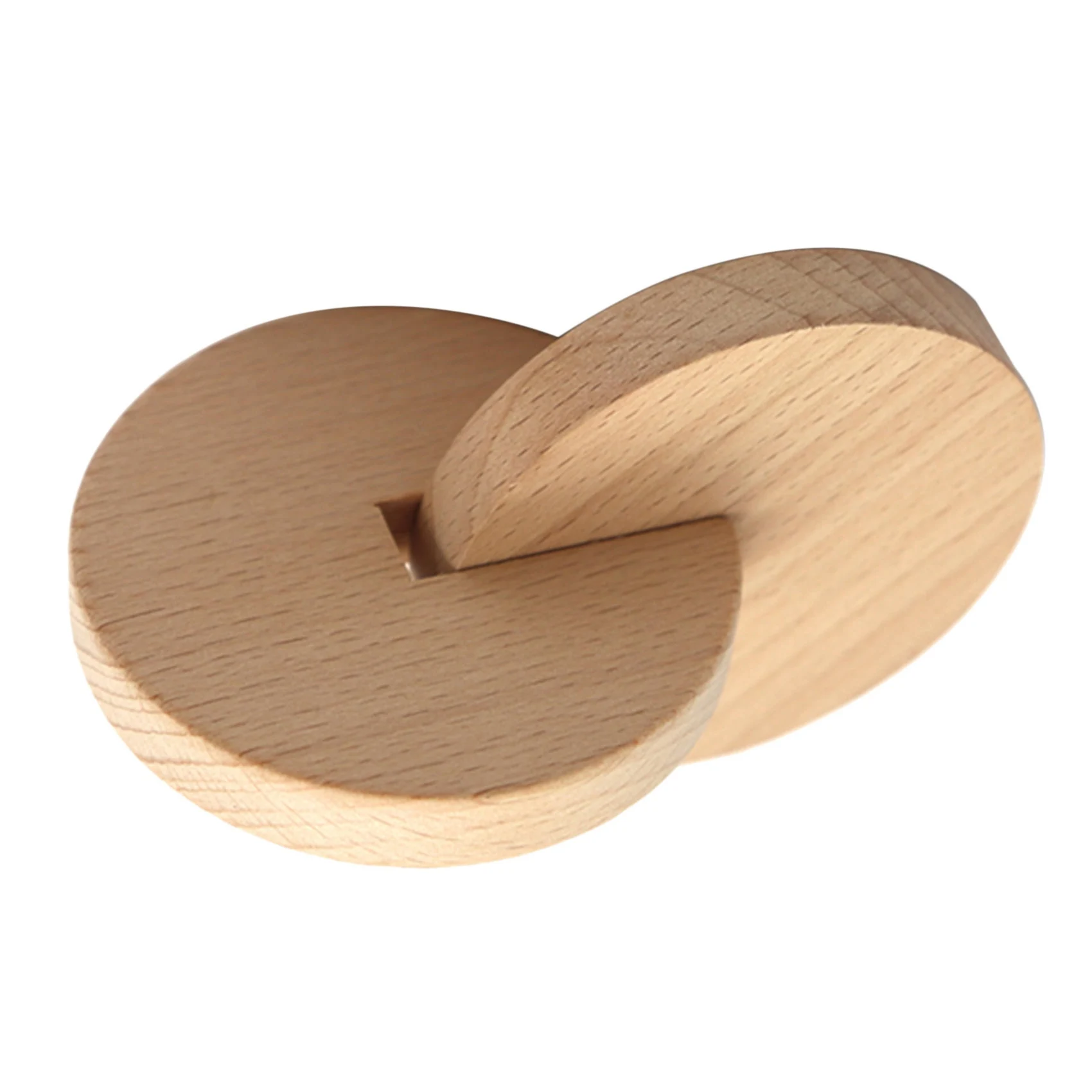 Newborn Infant Wooden Toys Exercise Hand Grasp Toy Interlocking Discs Solid Wood Preschool Children Toys