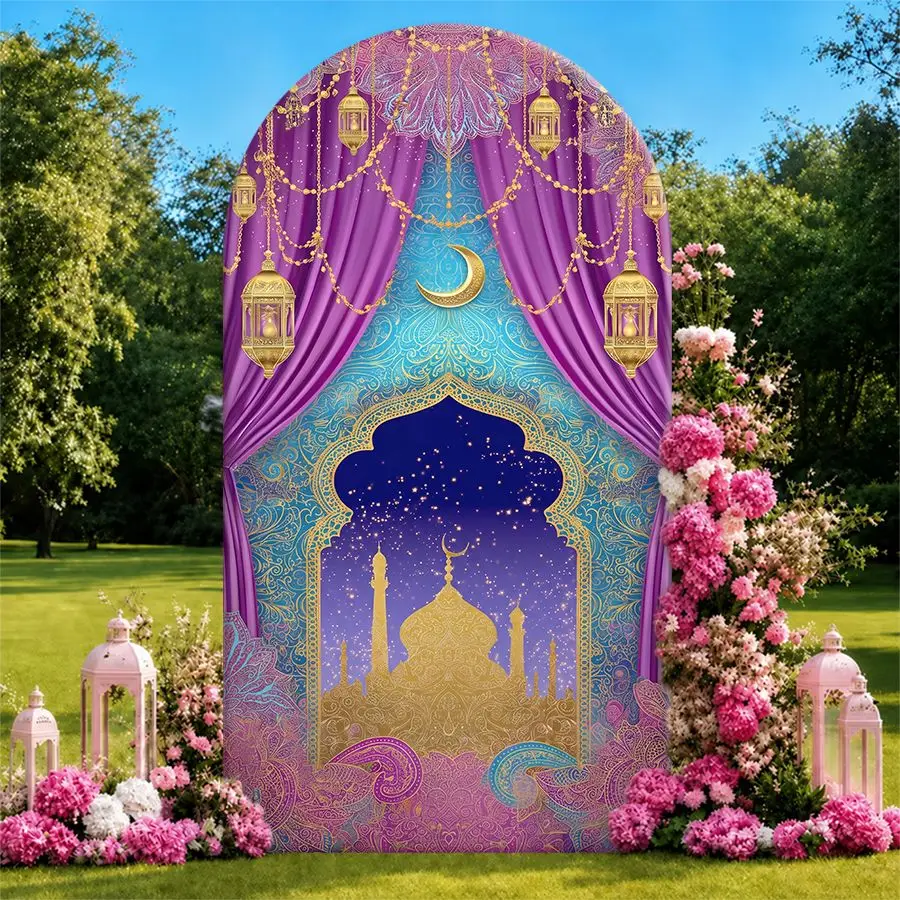 Housse de toile de fond en tissu 'Arabian Nights' pour événements, fêtes, anniversaires, baby showers, fonds photo et décorations