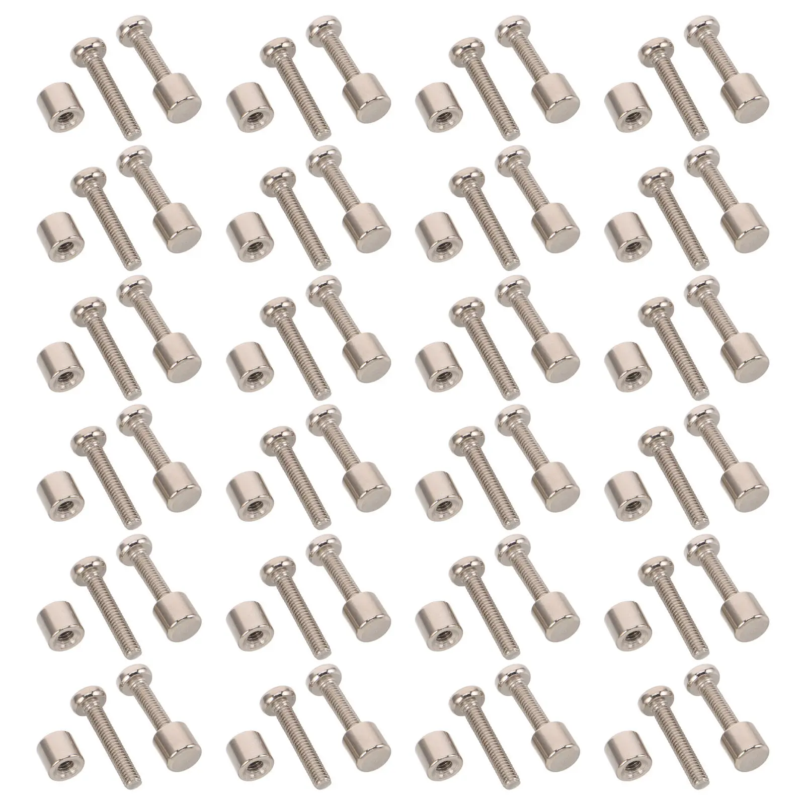 

50Sets Picture Frame Mounting Screws, Acrylic Wall Sign Fixings, Rustproof Standoff Hardware for Glass Or Acrylic Displays,