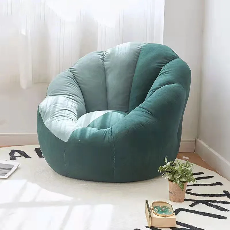 High Velvet Beanbag Sofa Soft Lounge Single Person Fabric Small Beanbag Sofa Lazy Recliner Muebles Para Salas Modernos Furniture