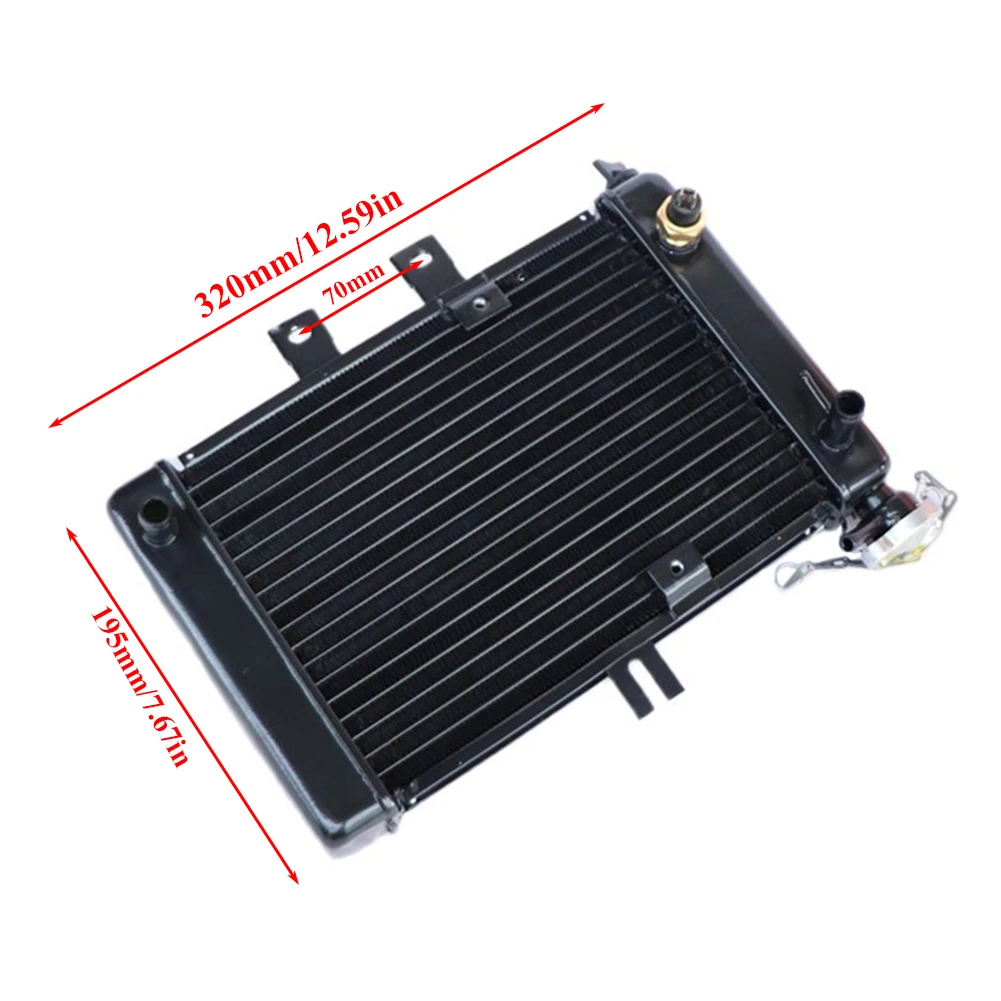 Universal Aluminum Motorcycle Radiator Cooling Water Tank Motorcycle Accessories For Moto ATV UTV Dirt Bike 150-250cc view 6
