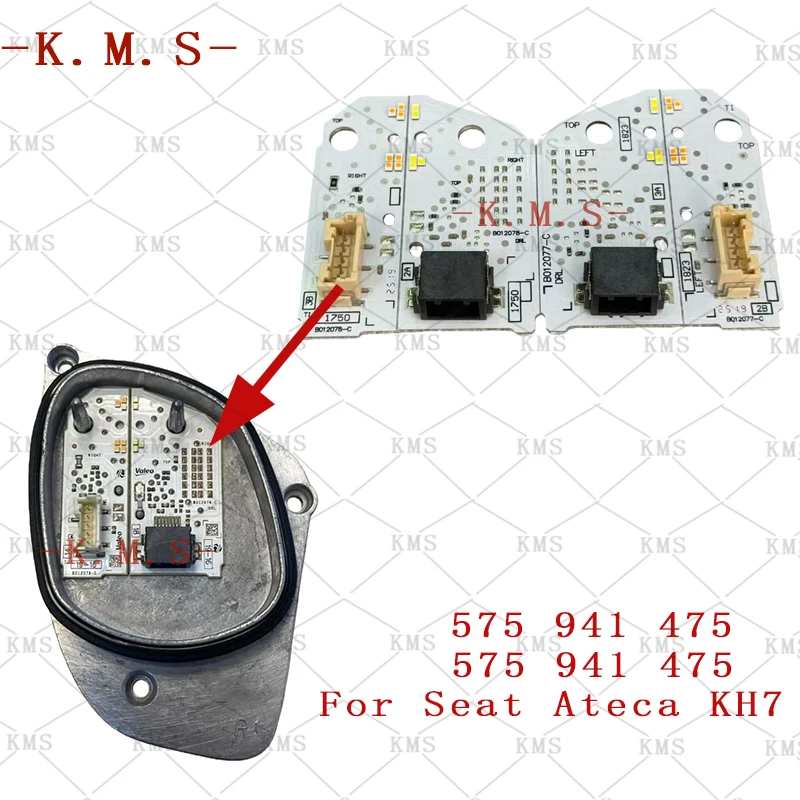 

575941476 575941475 Светодиодная плата DRL, источник света для дневных ходовых огней, модуль светодиодных чипов для указателей поворота для Seat Ateca 2016-2020