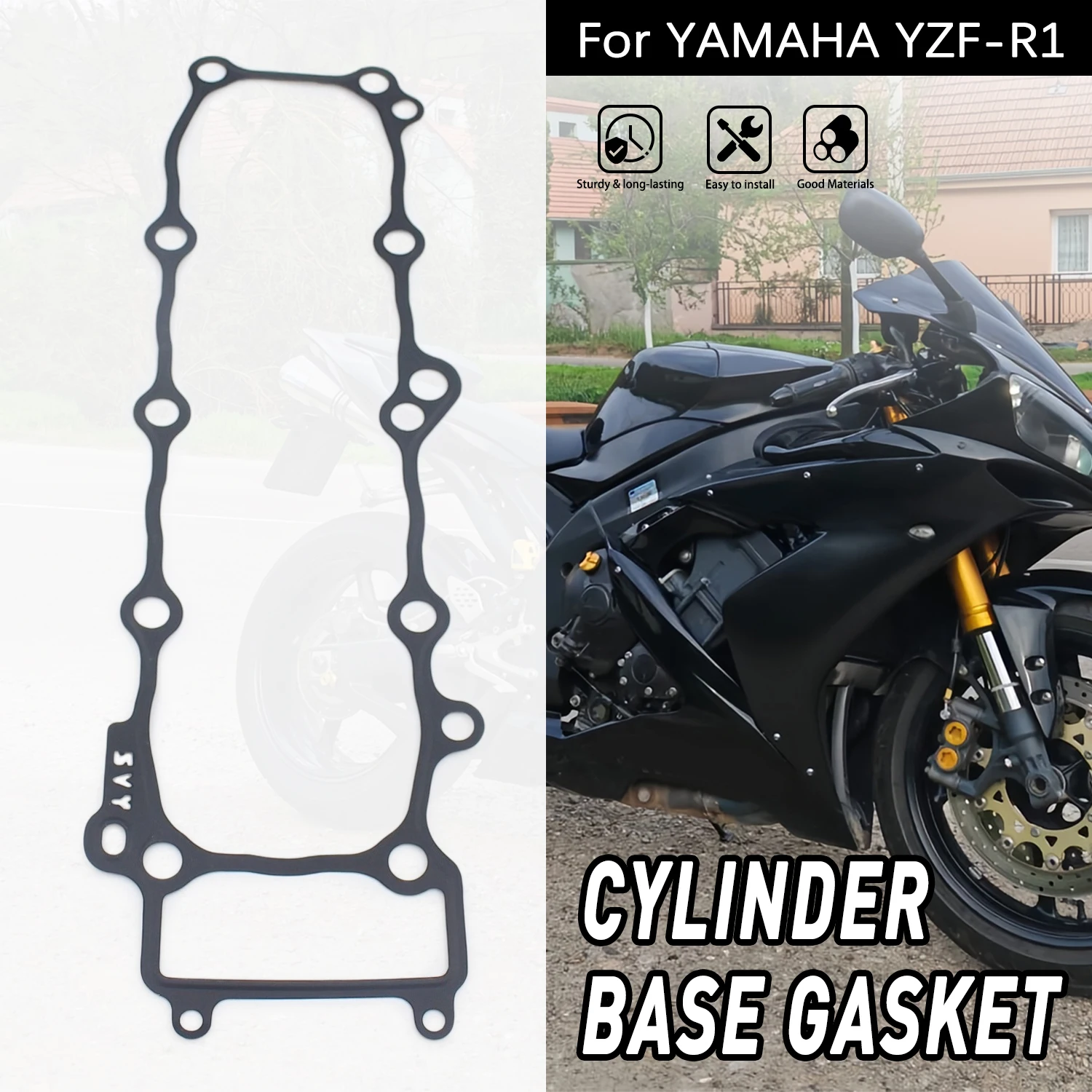 For Yamaha FZ8 2011-2013 FZ1 2007-2014 YZF-R1 YZF R1 2004-2008 Motorcycle Cylinder Head Crankcase Cover Gasket 5VY-11351-00-00