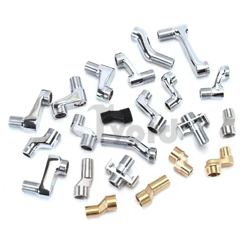 Shower Faucet Accessories Extended and Thickened Elbow Bends Curved Pipes and Faucet Joints for Showerheads the Faucet Is Bent