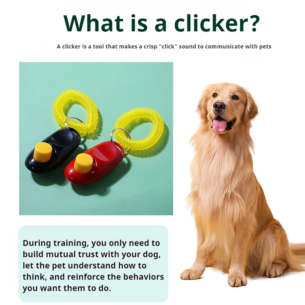 Dog Training Clicker Toy Correcting Dog Behavior Obedience Dog Interactive Training Anti-lost Clicker Pet Supplies