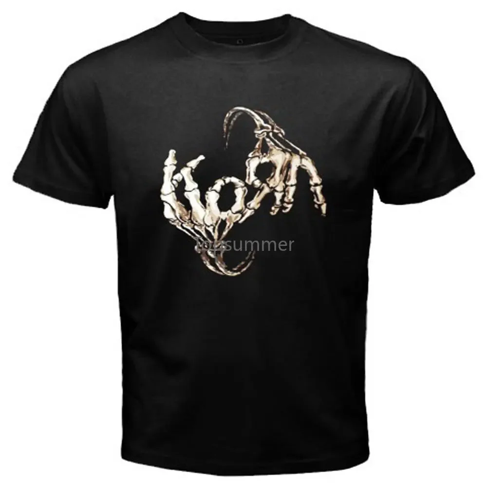 

Interesting Printing Funny Korn Skull Hand Logo Metal Band Printed Men'S Fashion T Shirt Hipster Tops Cool Short Sleeve Tees