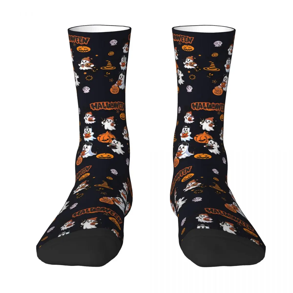 Crazy Halloween Ghosts Socks Harajuku Super Soft Stockings All Season Long Socks Accessories for Man's Woman's Christmas Gifts