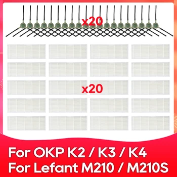 Kompatybilny z Lefant M210 / M210S / M210B / OKP K2 / K3 Robot Vacuum Części zamienne Akcesoria Szczotka boczna Filtr Hepa