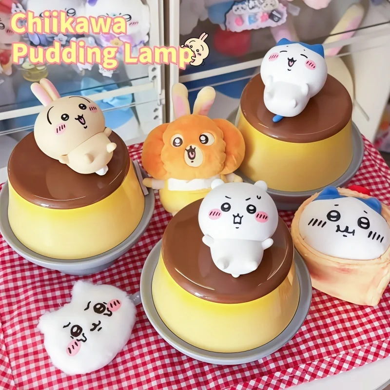 

Ночник Chiikawa Pudding Lamp Kawaii Hachiware Usagi: Настольный декор, игрушка, подарок на день рождения для фанатов аниме, атмосферное освещение для спальни и изголовья кровати