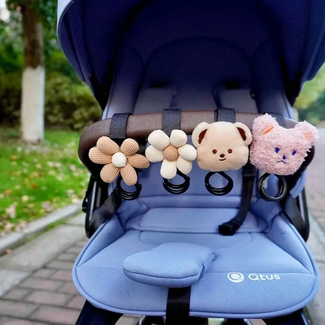 Stroller Hook Multi-functional Woolen Bear Stroller Hook Mother and Baby Backpack Storage Hook...