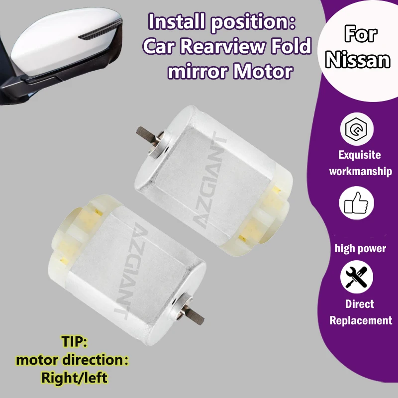 

AZGIANT Car Power Exterior Folding Mirrors internal Motor For Nissan Sentra/SYLPHY/Note Tiida C13 MK3/Altima MK6 copper wire kit