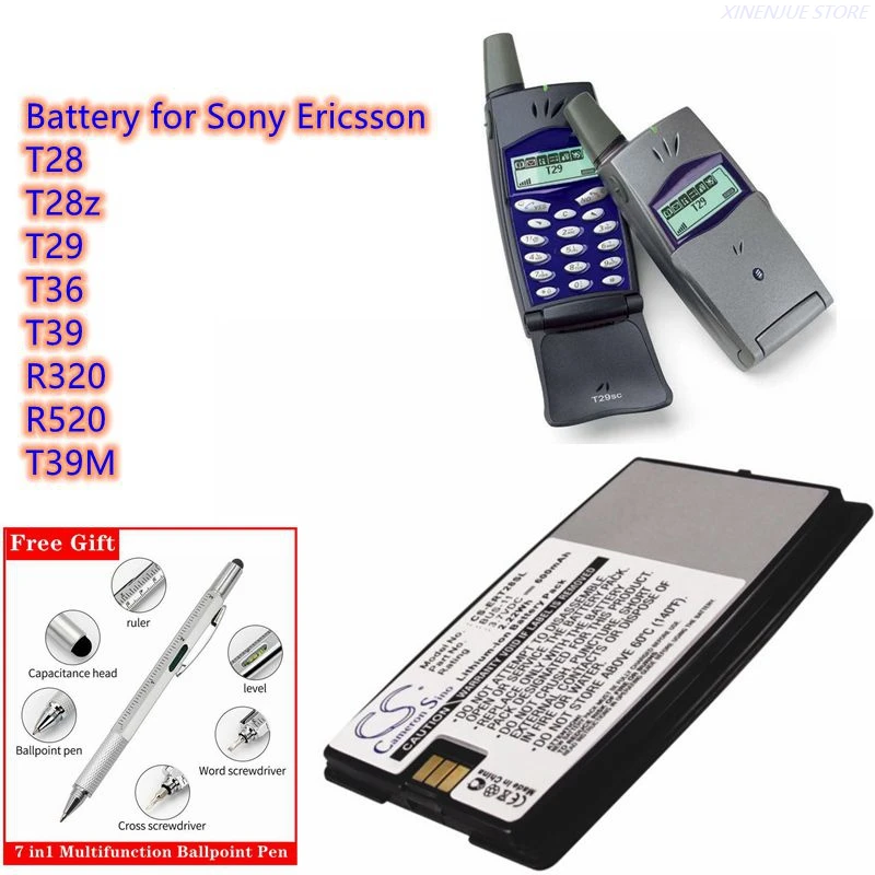 Cameron Sino Battery 3.7V/600mAh BHC-10,BSL-10,BUS-11 for Sony Ericsson R320,R520,T28,T28z,T29,T36,T39,T39M