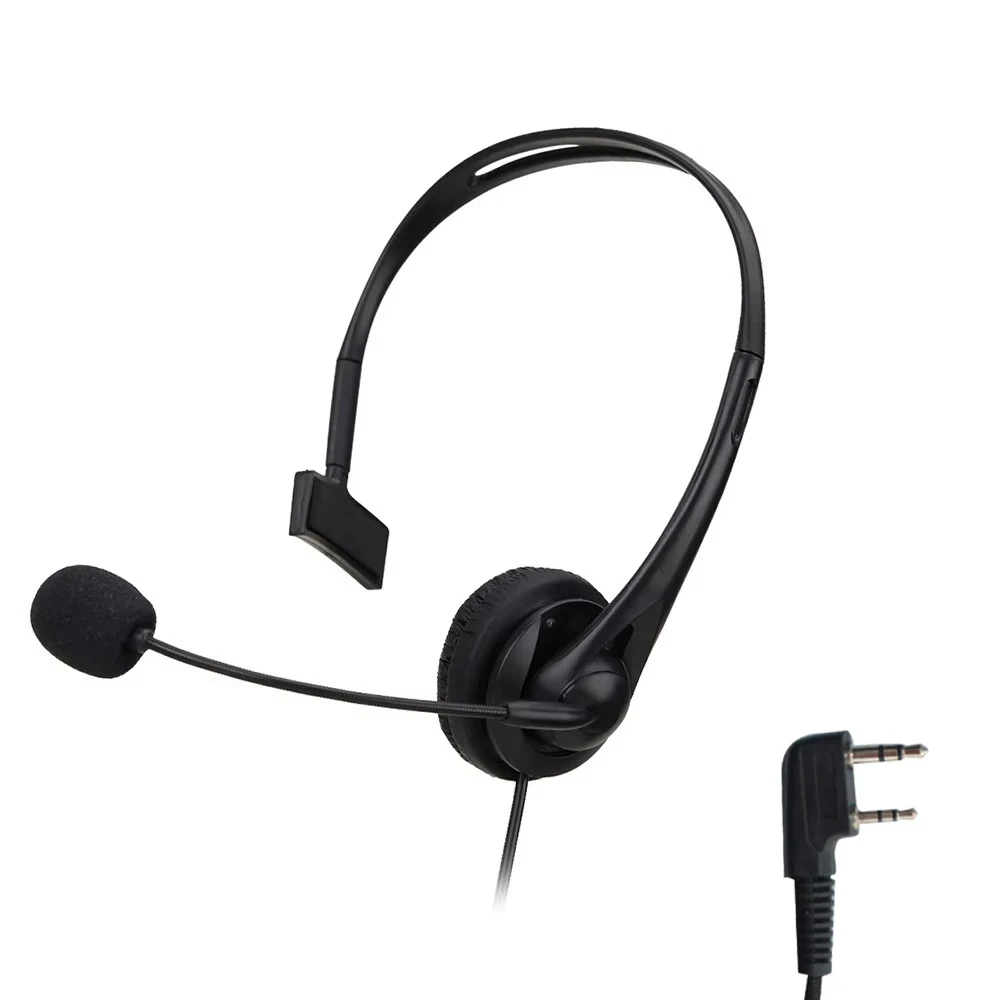 2 دبوس اسلكية تخاطب اكسسوارات سماعة سماعة مع MIC PTT ل BaoFeng UV-5R UV-82 HPGT-3TP BF-888S BF-F8 PX-888K TYT #1