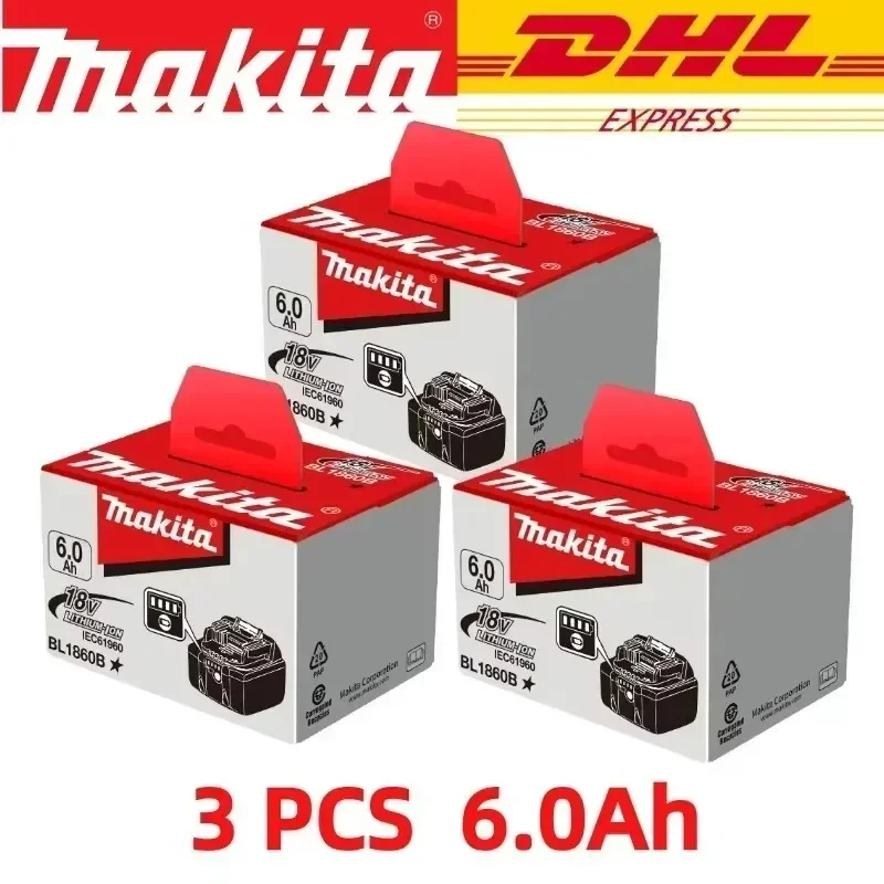 Originální baterie Makita 18V 6,0Ah, pro Makita BL1830, BL1830B, BL1840, BL1840B, BL1850 BL1860B baterie pro elektrické nářadí - náhled 6