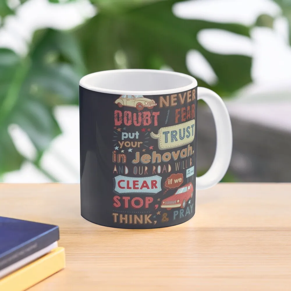 

STOP, THINK, & PRAY Coffee Mug Anime Cup Tea And Coffee Cups Ceramic Coffee Cups