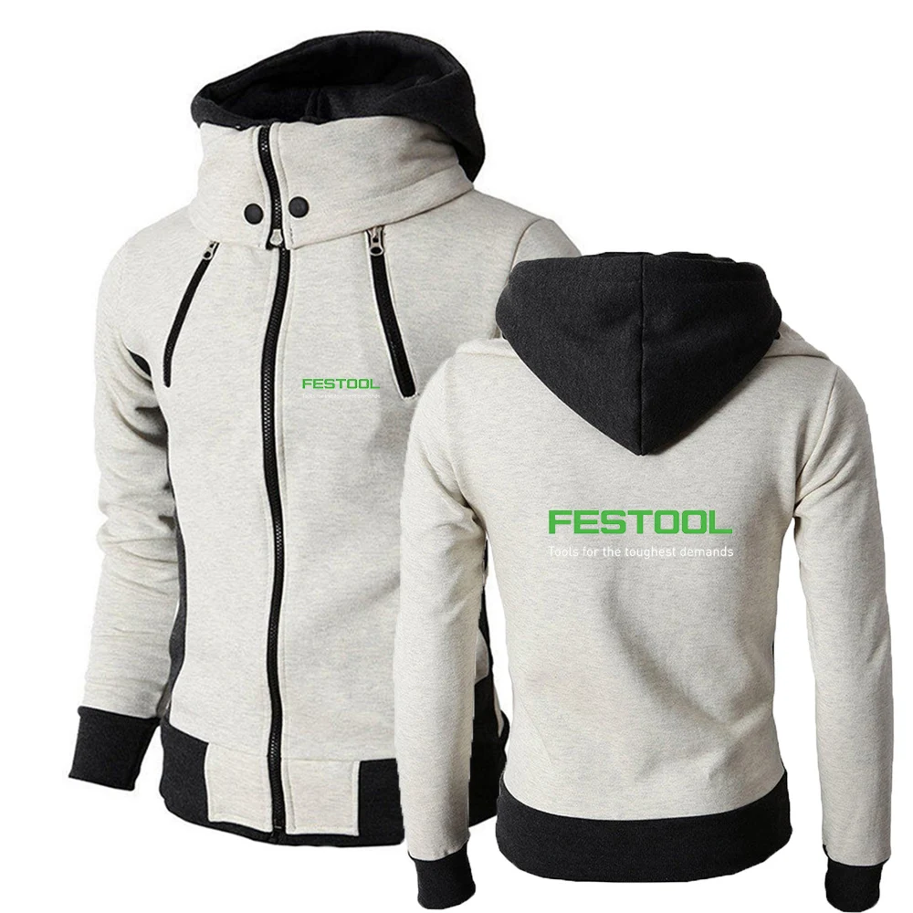 2025 Fashion Versatile Hoodies Spring And Autumn Simple Leisure Jacket Men's Festool Tools Graphics Logo Print Comfortable Coat