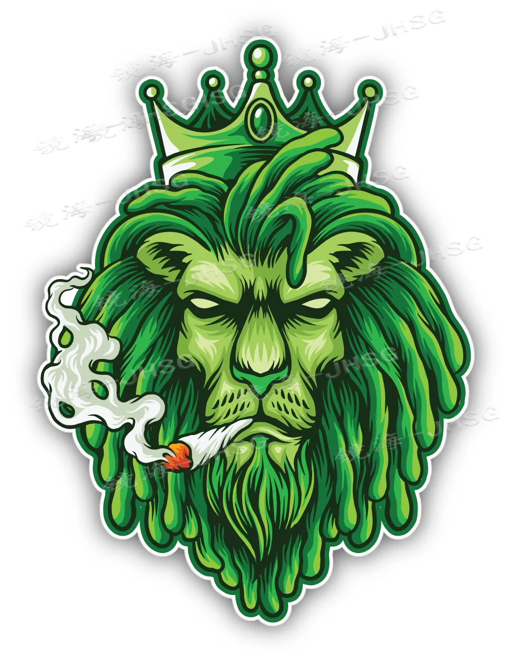 

Cannabis Lion Vinyl Stickers - Waterproof Car Stickers