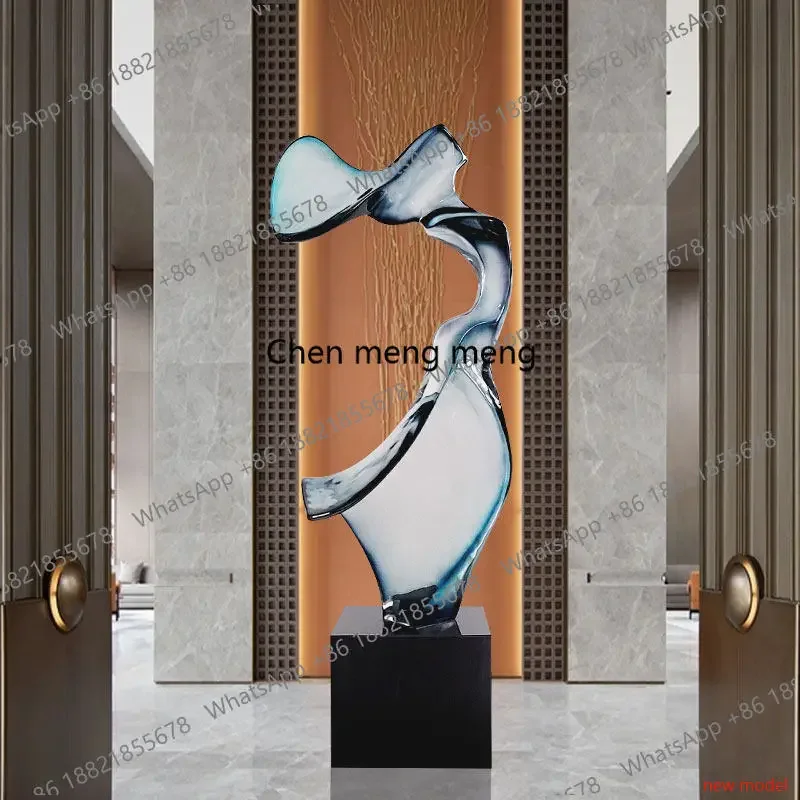 AB03Transparent resin abstraction, ornaments sales department hotel, floor sculpture, living room decoration