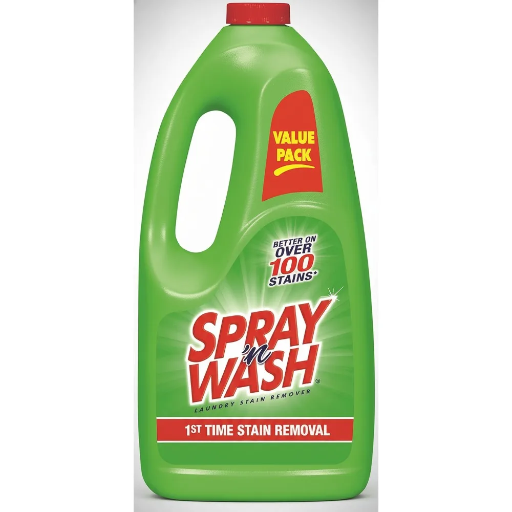 

Powerful Laundry Stain Remover Spray, Pre-Treat for Tough Stains, Works in All Temperatures, Safe for Colors, 6 Bottles x 60 oz