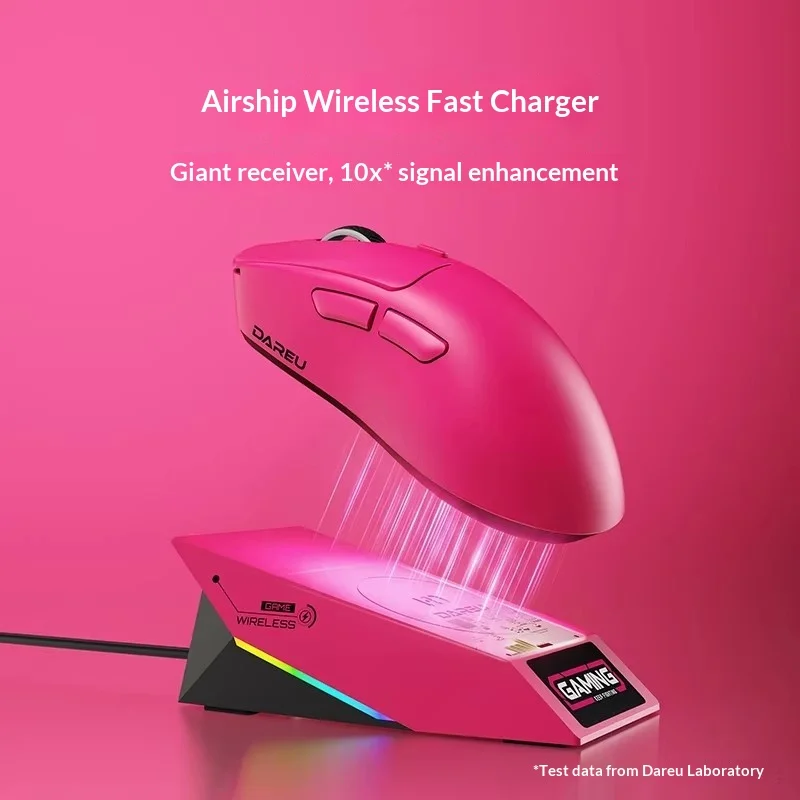 DAREU AE7 Gaming Mouse Nordic 54H20 Chip AIM-750U Sensor 8K Wireless Mouse Wireless Charging Stand 70g Light Weight Mouse Gamer