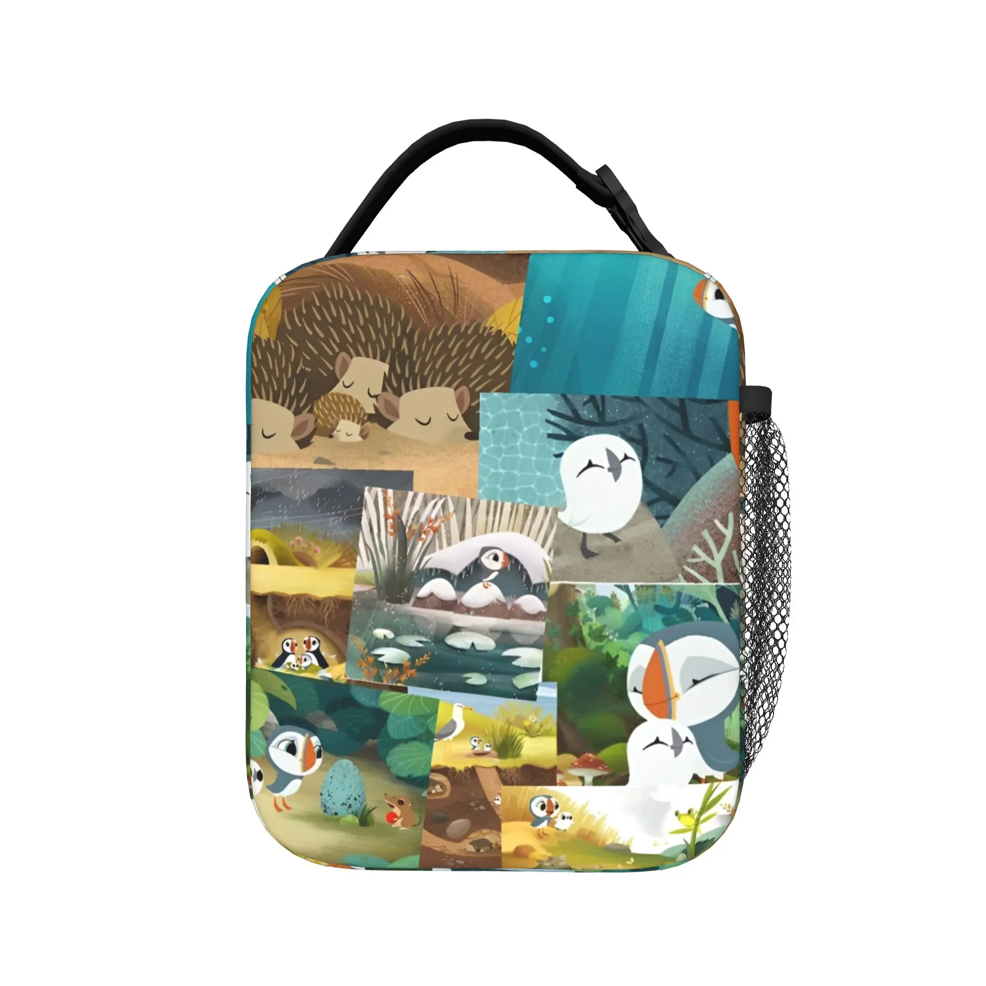 Puffin Rock Cartoon  Insulated Lunch Bags Leakproof  Lunch Container Thermal Bag Tote Lunch Box Work  Travel Girl Boy
