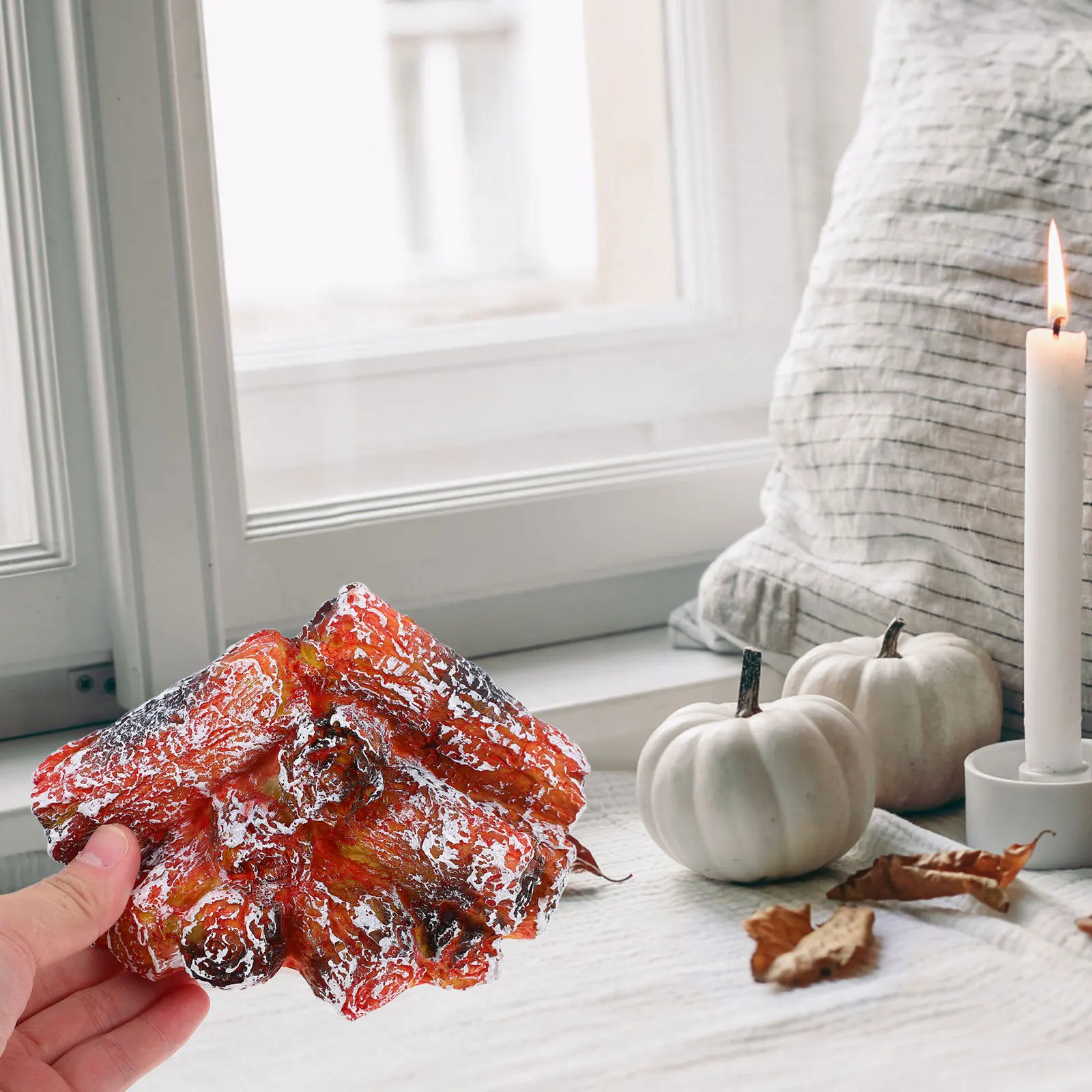 

USB Powered Resin Fake Fire Lamp Realistic Charcoal Effect Cozy Campfire Flame Light Halloween LED Night Light