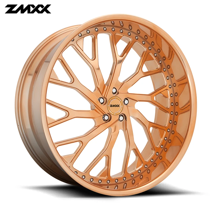 ZMXX 2ピース鍛造ホイール 18 19 20 21 22 24 26インチ 車用アルミホイールリム 乗用車ホイール 18