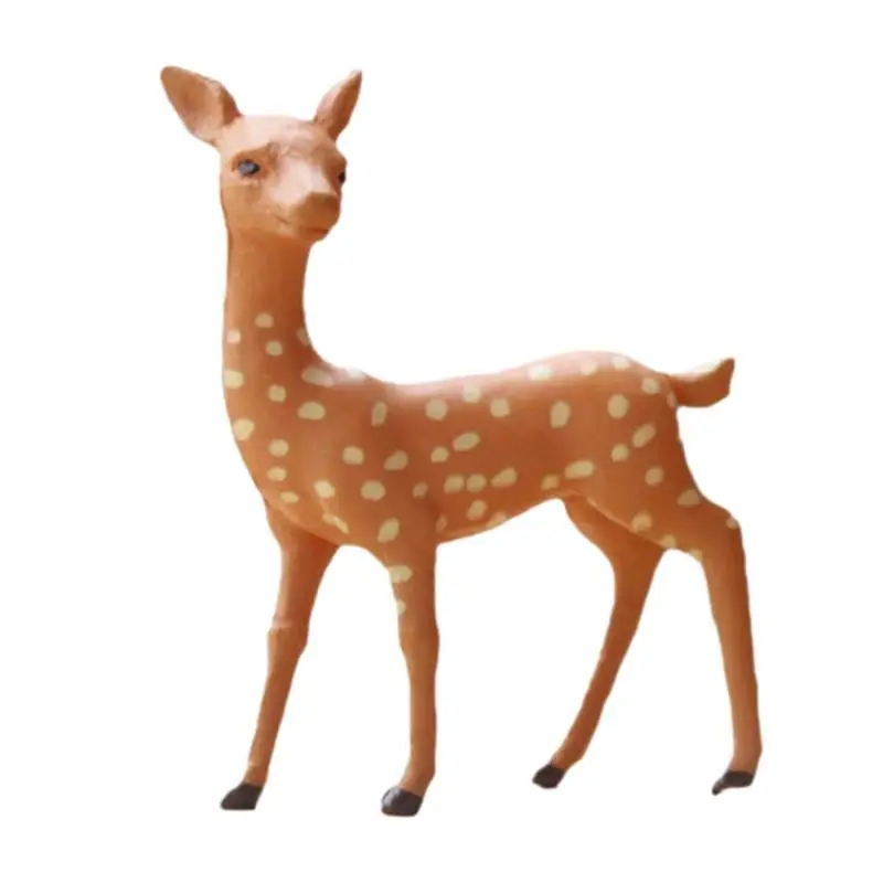 Deer Figure Realistic Elk Sculpture Desktop Deer Figurines PVC Figurines Decoration Collection Toys For Kids Decor Gift Oranment