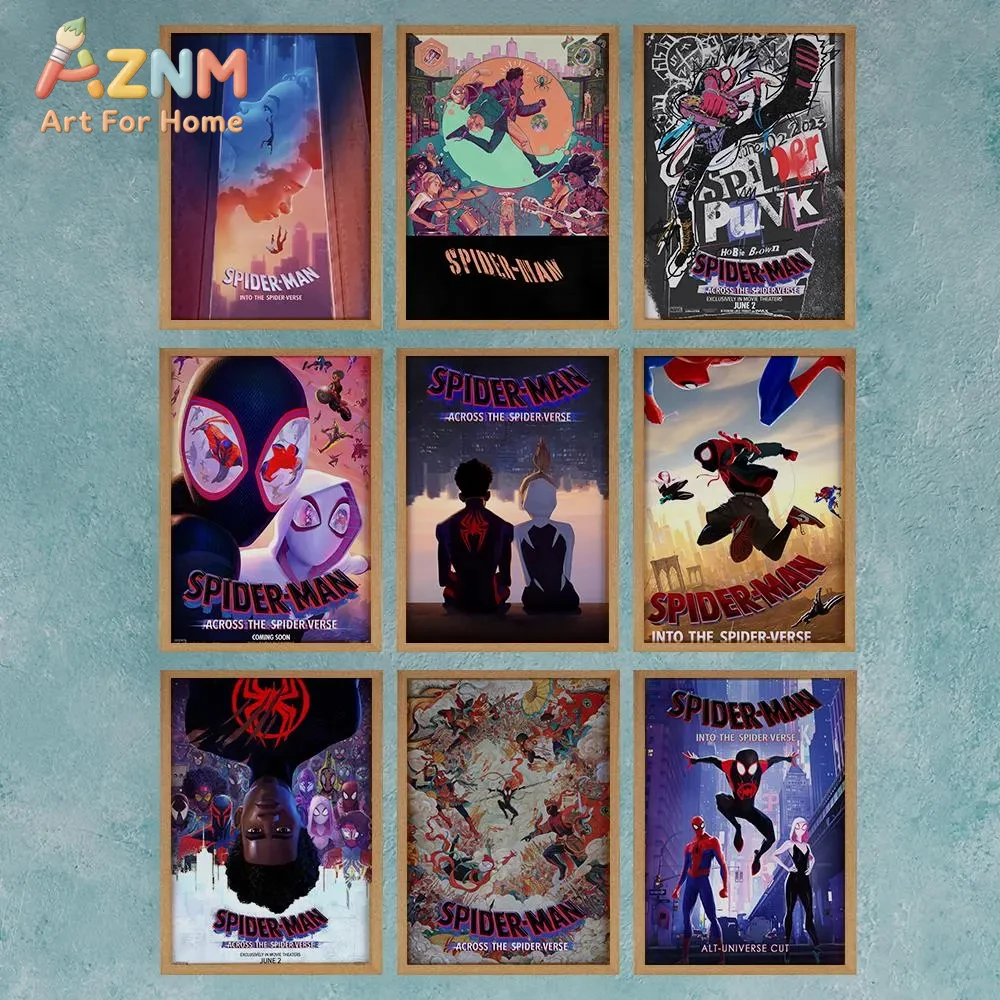Spider Man Across the Spider Verse 2023 Movie Poster Wall Art Decor Rome Decor Film Poster Collectibles Birthday Gifts - view 2