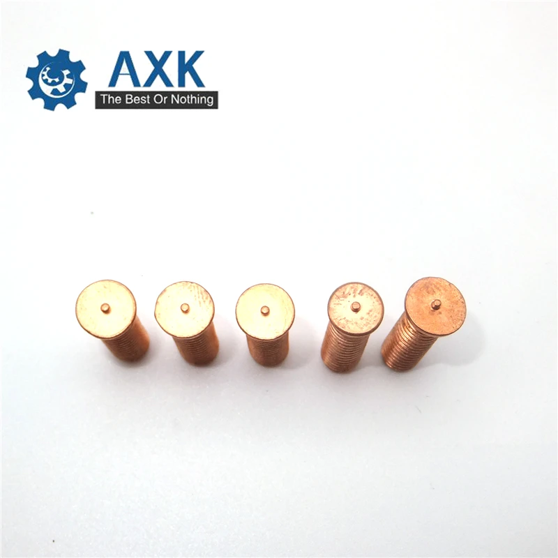 200/100Pcs M3 M4 M5 Carbon Steel Copper Plated Welding Screws ISO13918 DIN32501 Spot Welding Studs Welding Screw