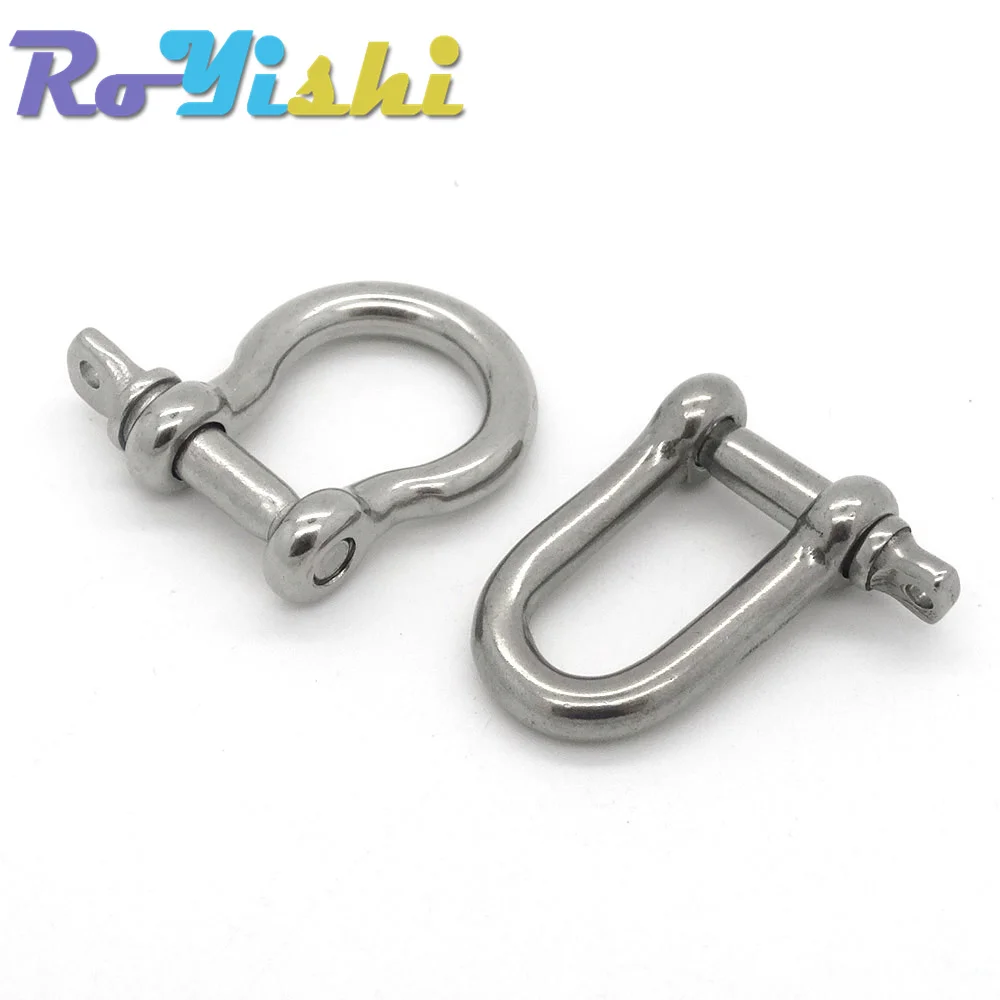 1 Pcs U/D Shape Stainless Steel Adjustable Anchor Shackle Outdoor Camping Emergency Rope Survival Paracord Bracelet Buckle