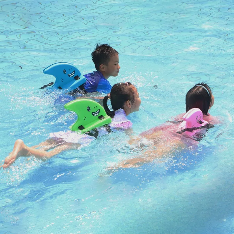 Dual Use Fin Back Float for Kids Beginner Swimming Aid Training Kickboard Water Exercise Float Pool Learning Tool