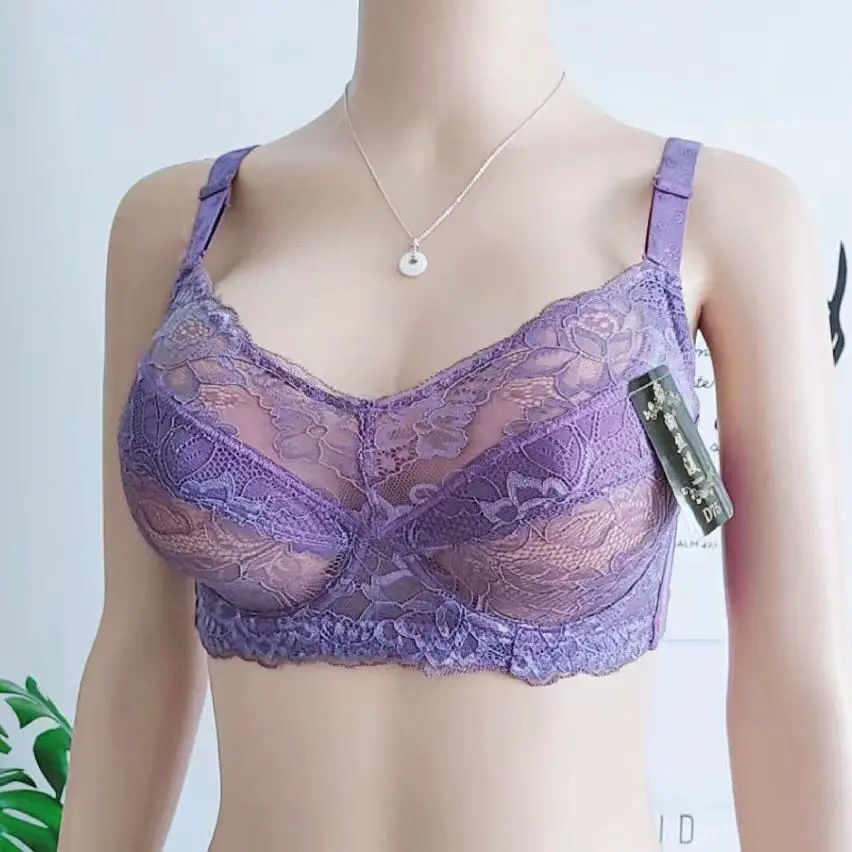 Full Cup Large Size Bras Push Up Bras Sexy Lace Tops Women Bras 34 36 38 40 42 44 46 48 B C D E F G H Cups Brasier Mujer 