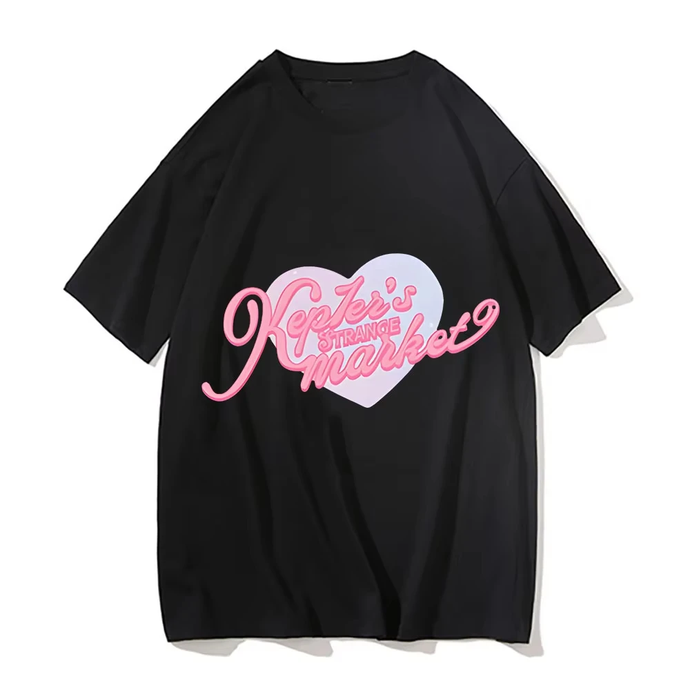 Kep1er KPOP Oversized T Shirt Women Men 100% Cotton Summer Short Sleeve Popular Tshirt Graphic Tees Streetwear Couples Clothes